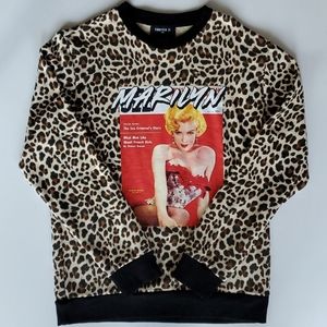 Leopard Print MARILYN MONROE Sweatshirt
